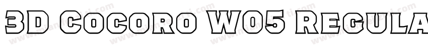3D Cocoro W05 Regular字体转换